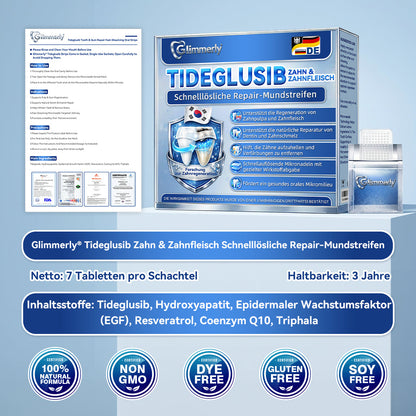 𝐺𝑙𝑖𝑚𝑚𝑒𝑟𝑙𝑦®🏆 Tideglusib Zahn & Zahnfleisch Schnelllösliche Repair-Mundstreifen🎋