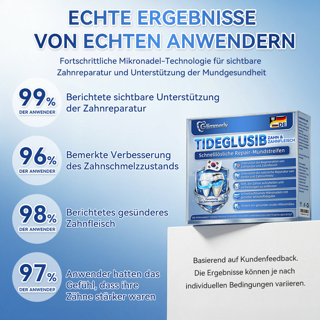 𝐺𝑙𝑖𝑚𝑚𝑒𝑟𝑙𝑦®🏆 Tideglusib Zahn & Zahnfleisch Schnelllösliche Repair-Mundstreifen🎋