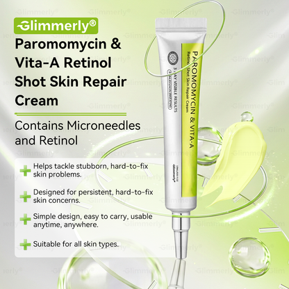 Zeitlich begrenztes Angebot 🎁 Herzlichen Glückwunsch! Du bist heute der 269. Kunde 🎉 Jetzt 50% Rabatt auf deinen nächsten Einkauf von 𝐺𝑙𝑖𝑚𝑚𝑒𝑟𝑙𝑦® Paromomycin & Vita-A Retinol Skin Repair Cream 🛒